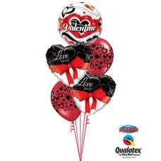 Bukiet 118 To My Valentine Banner Hearts Qualatex #33907, 21647_2, 40863_2